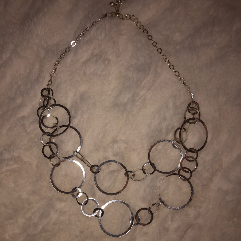 Charming Charlie Silver Loop Necklace